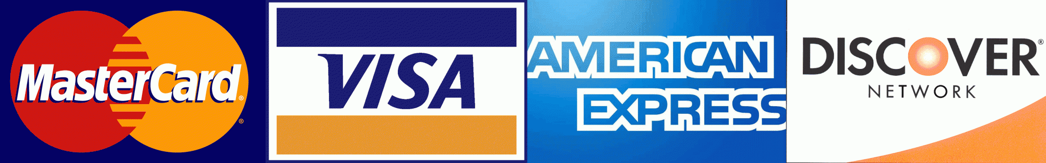 Two logos of the american express and visa.